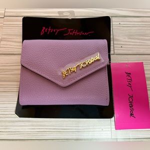 Betsey Johnson Lavender/Purple Envelope Wallet with Gold Logo